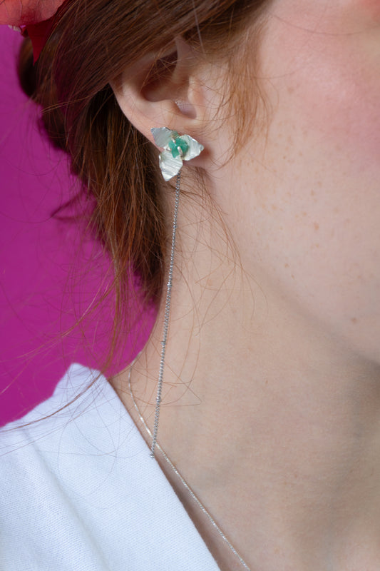 Aretes Topos Veranera Esmeralda