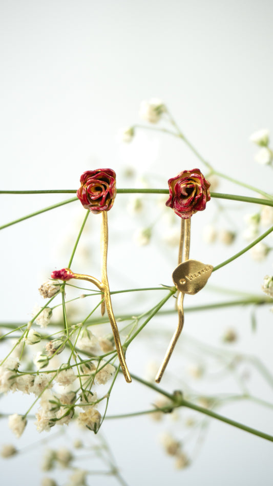 Aretes Rama y Rosa